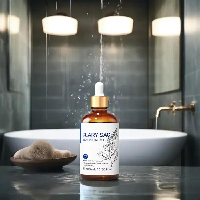 HIQILI huile essentielle de sauge claire 100ml pur naturel basilic noix de muscade pour diffuseur