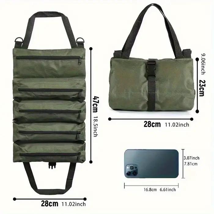 Sac à outils polyvalent de haute qualité, pochette professionnelle multi-poches pour outils matériels, sac de rangement Portable pour petits outils enroulable