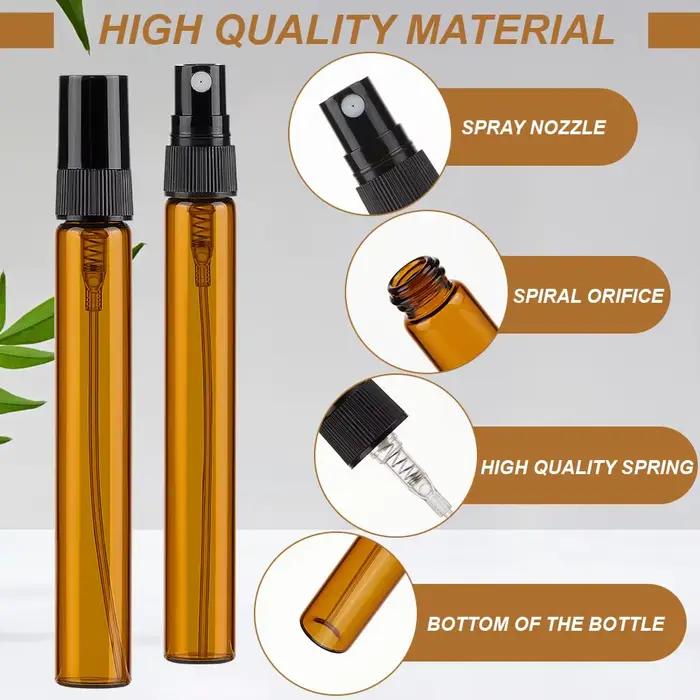 Flacon pulvérisateur vide en verre ambré de 10ML
