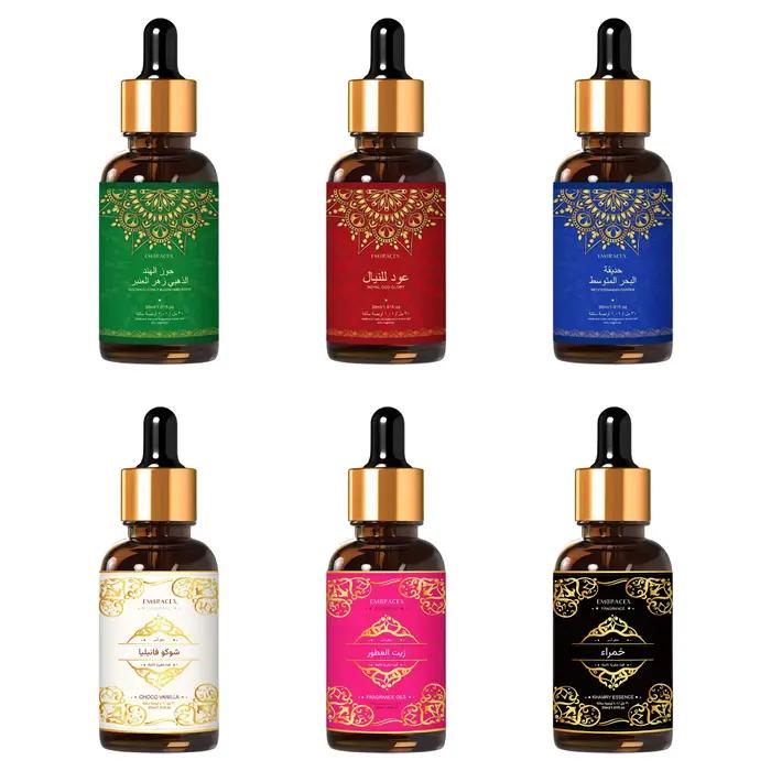 6 types d'huiles essentielles de 30 ml