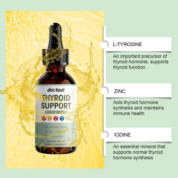 Extrait liquide de plante de soutien de la tiyroïde pour l'équilibre de l'hormone pour les femmes d'hommes