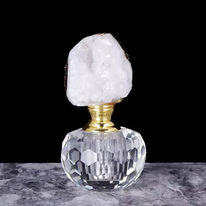 Fengshui – bouteille d'huile essentielle en Agate de Quartz naturel 1ml