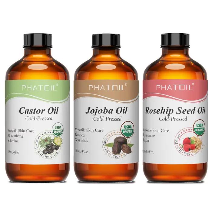 PHATOIL Huile de ricin 100% biologique 236ml
