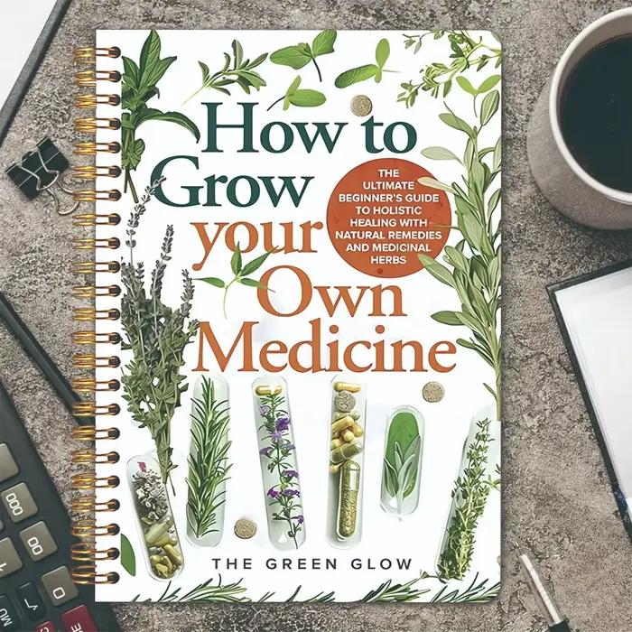 Manuel de guérison naturelle, guide relié en spirale avec remèdes à base de plantes et recettes pour la santé cardiaque, la glycémie et l'amélioration de la concentration