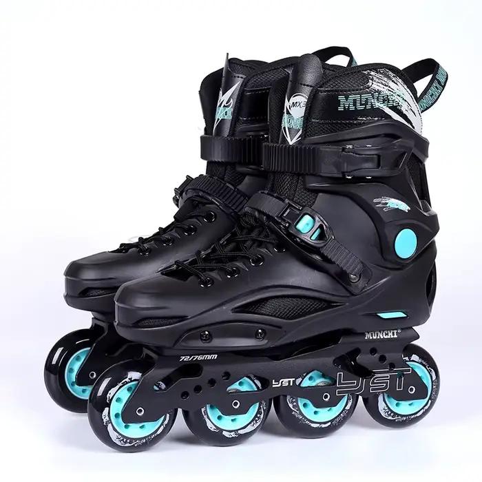 Patins à roues alignées de Slalom professionnels Freestyle originaux chaussures de patinage à roulettes pour adultes Patines de patinage libre coulissantes pour adultes