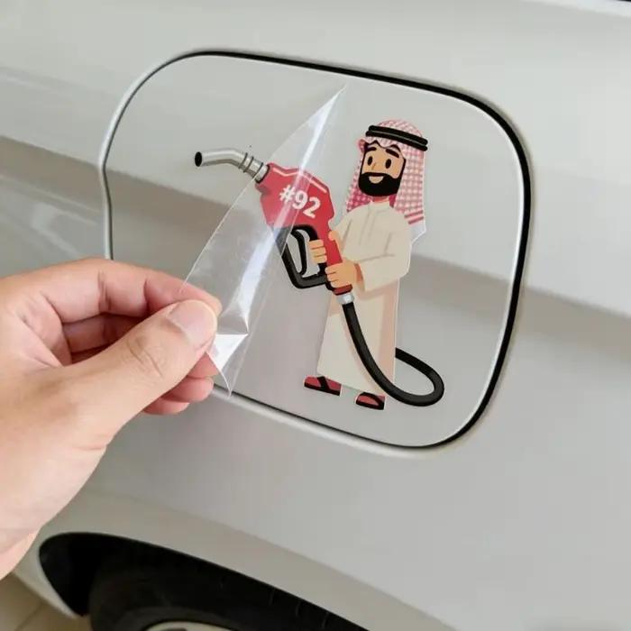 Autocollant décoratif amovible et auto-adhésif pour réservoir d'huile, étanche, pour décor extérieur de rétroviseur de tracteur et de remorque