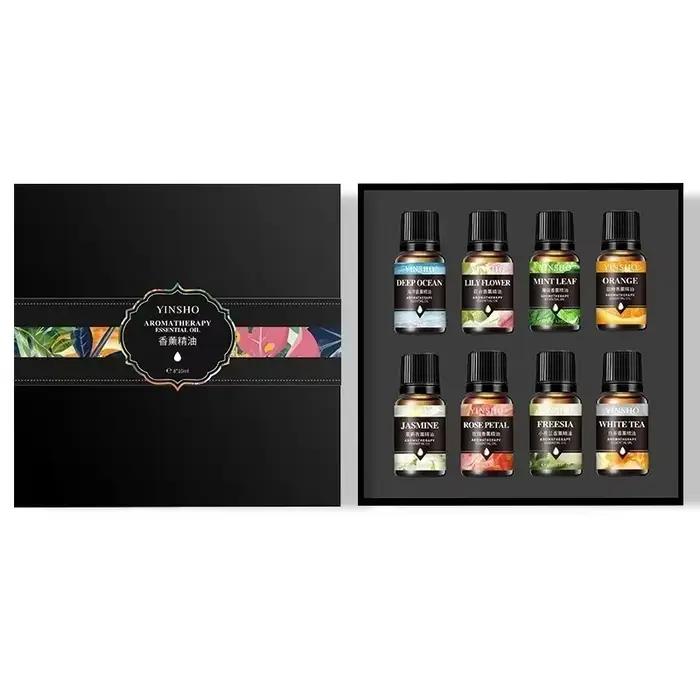 Ensemble d'aromathérapie d'huile essentielle végétale soluble dans l'eau de 10ML pour humidificateur liquide de recharge sans feu parfait pour le bureau à domicile