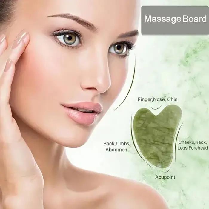 Rouleau de pierre naturelle anti-rides pour le visage et le corps