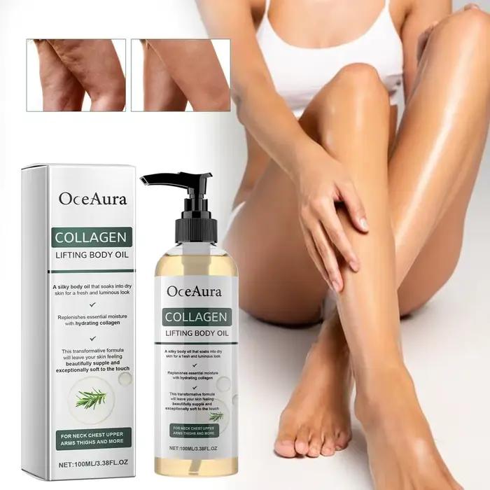 Huile de massage pour le corps au collagène OceAura
