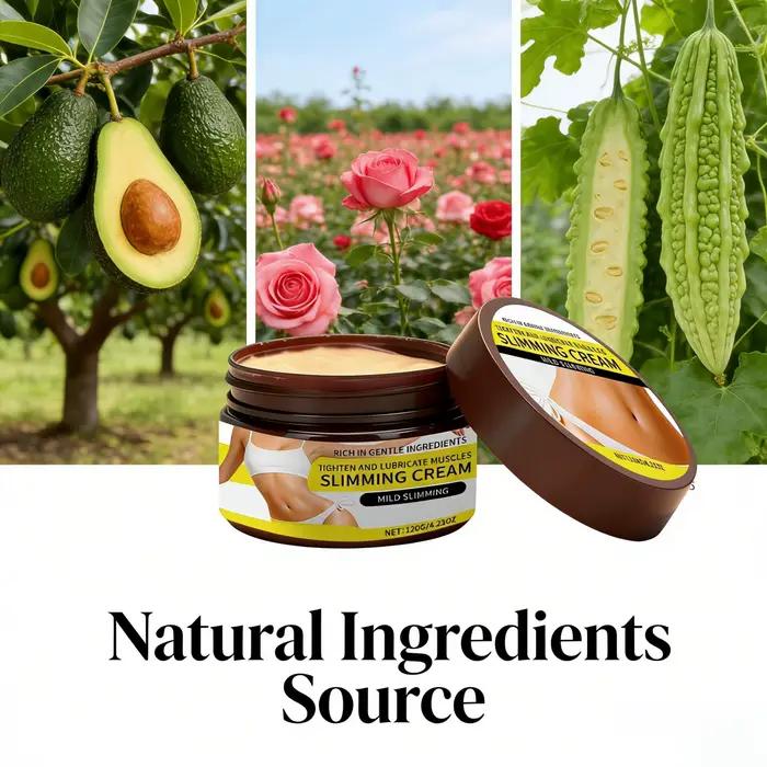 Crème Anti-Cellulite pour Massage Corporel à l'Huile de Rose