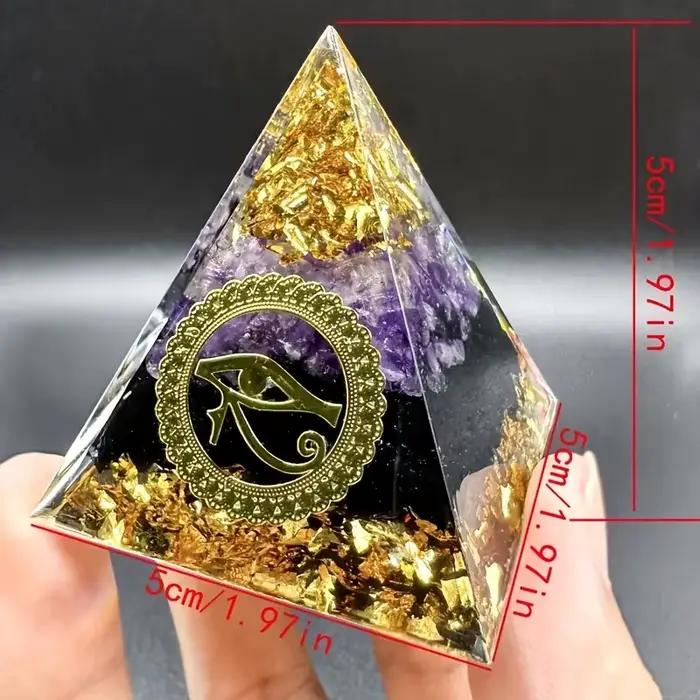 Pyramide Orgone Alanding Yst, 1 pièce, oeil d'horus en Égypte, art en cristal, cadeau d'énergie