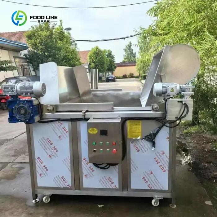 Machine à Frire Électrique et à Gaz en Acier Inoxydable 304 Automatique pour Frites, Arachides, Haricots, avec Déshuilage Haute Efficacité, Personnalisable