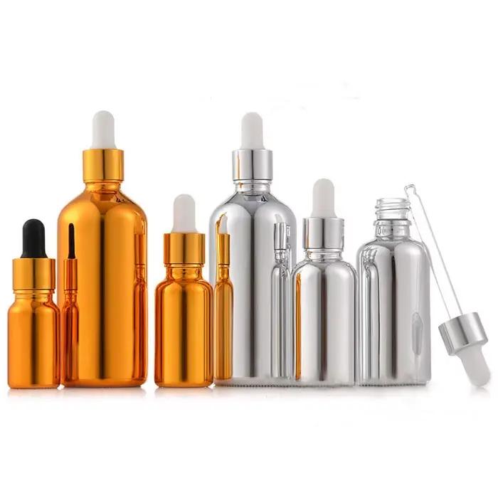 Gourde Compte-Gouttes en Verre Or/Argent