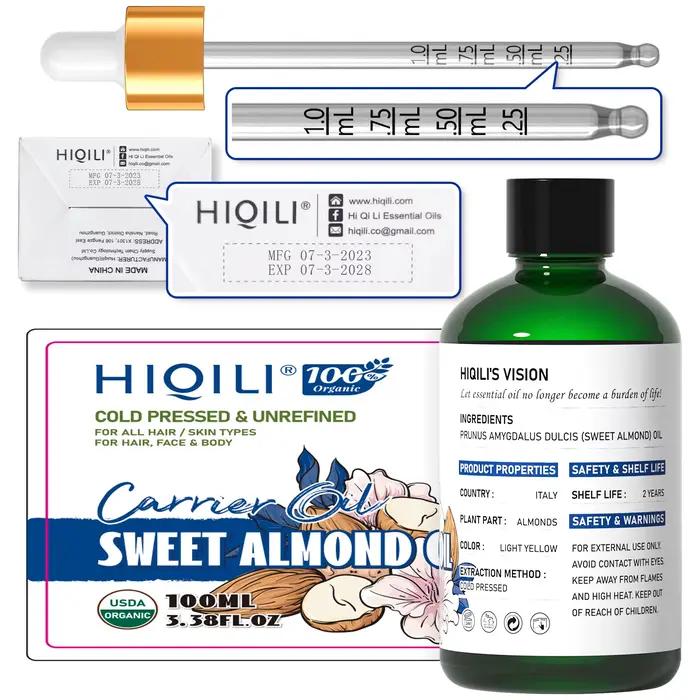 HIQILI Huile de base d'amande douce 100 ml