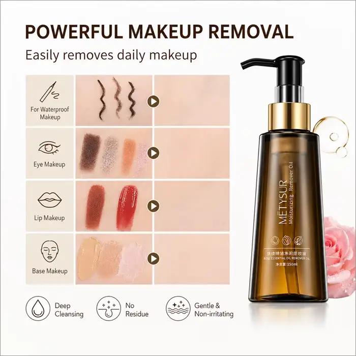 Démaquillant à l'huile essentielle de rose 150ml