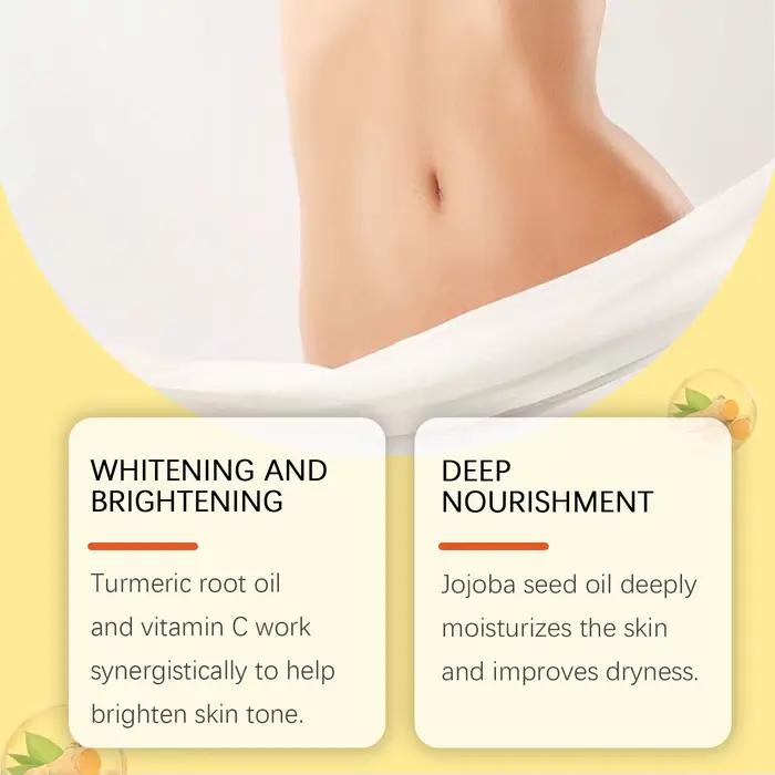 Huile corporelle au curcuma – Soins éclaircissants et hydratants pour la peau