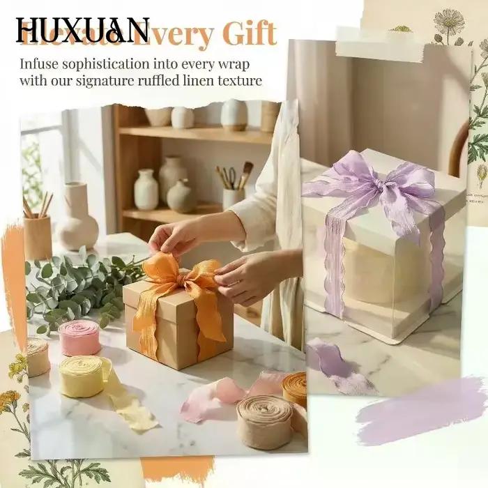1 rouleau de ruban en fil de queue de poisson uni, pour invitation de mariage, bouquets de fleurs, fête d'anniversaire, emballage de cadeaux, ruban en dentelle, décoration