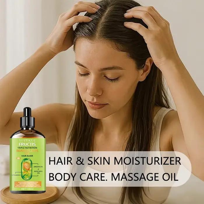 Huile capillaire YUITIKUE Fructis Triple Nutrition | Argan