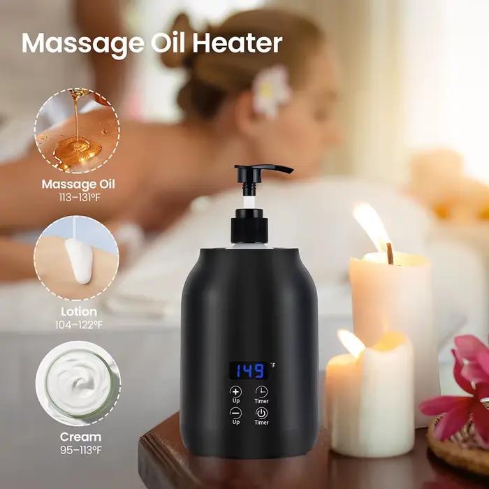 Chauffe-huile essentielle affichage LED réglage de la température chauffe-bouteille d'huile de Massage unique