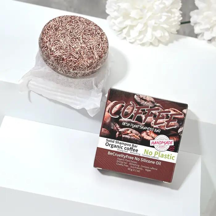 J + 60g café solide shampooing hydratant nettoyage décontamination contrôle de l'huile pellicule supprimant savon de soin des cheveux