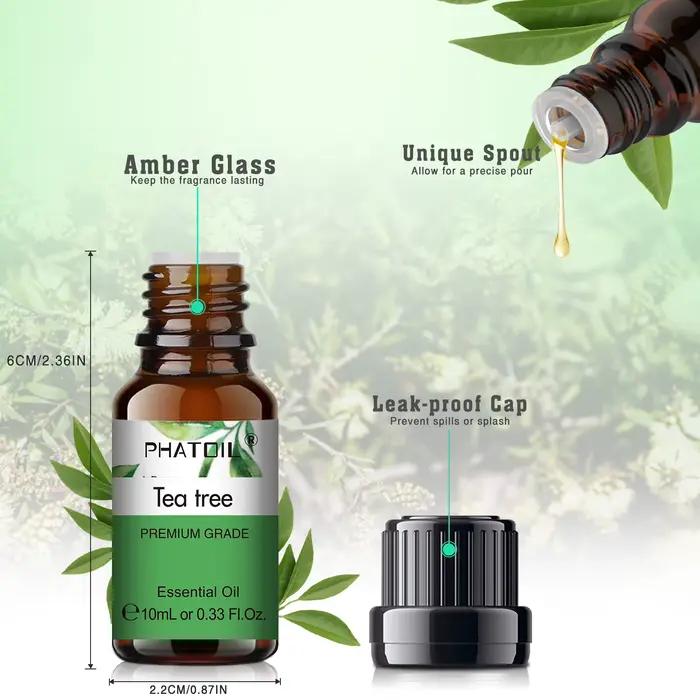 PHATOIL – ensemble de 6 bouteilles d'huiles essentielles pour l'aromathérapie