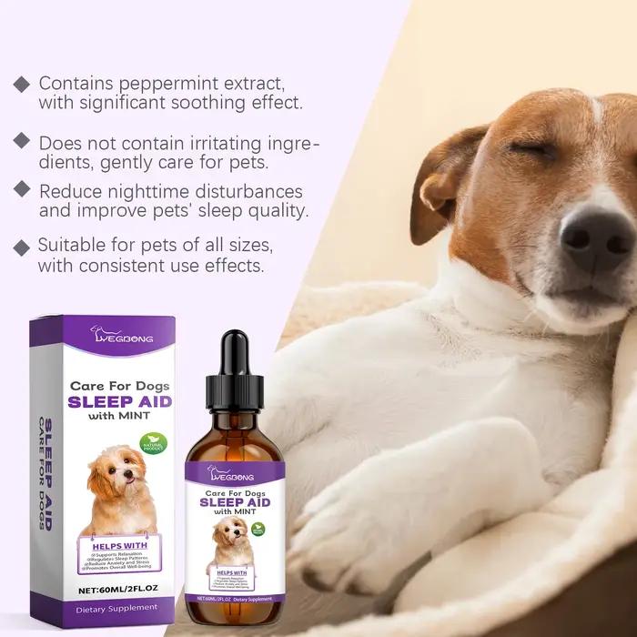 Complément alimentaire YEGBONG Sleep Aid à la menthe pour chiens : réduit l'anxiété et le stress, améliore la vitalité quotidienne des animaux de compagnie.