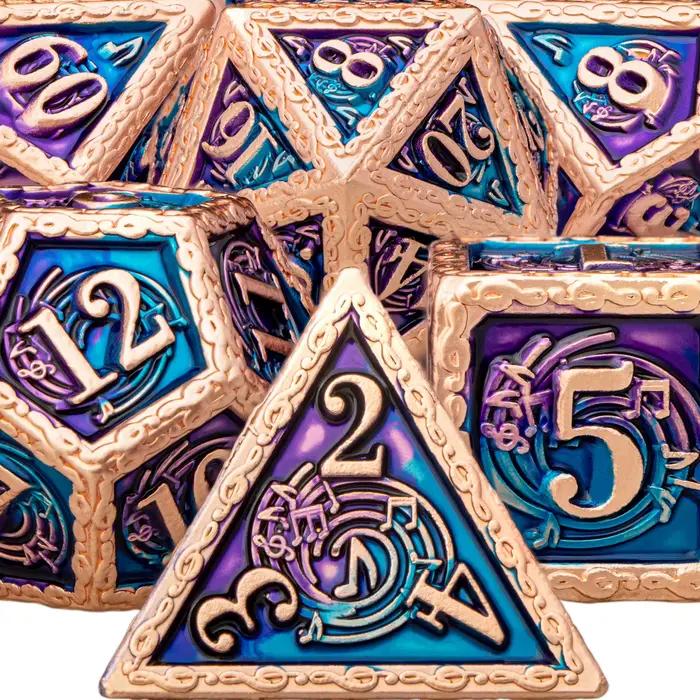 Dés de jeu polyédriques en métal pour D&D, Dungeons & Dragons, Pathfinder, D20, jeu de table, ensemble de dés D&D