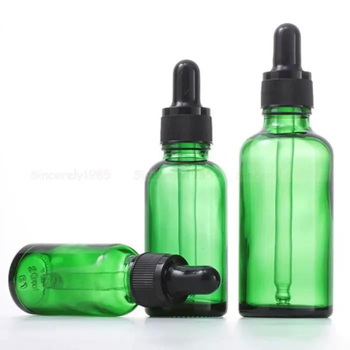 Compte-gouttes en verre vert HI pour aromathérapie