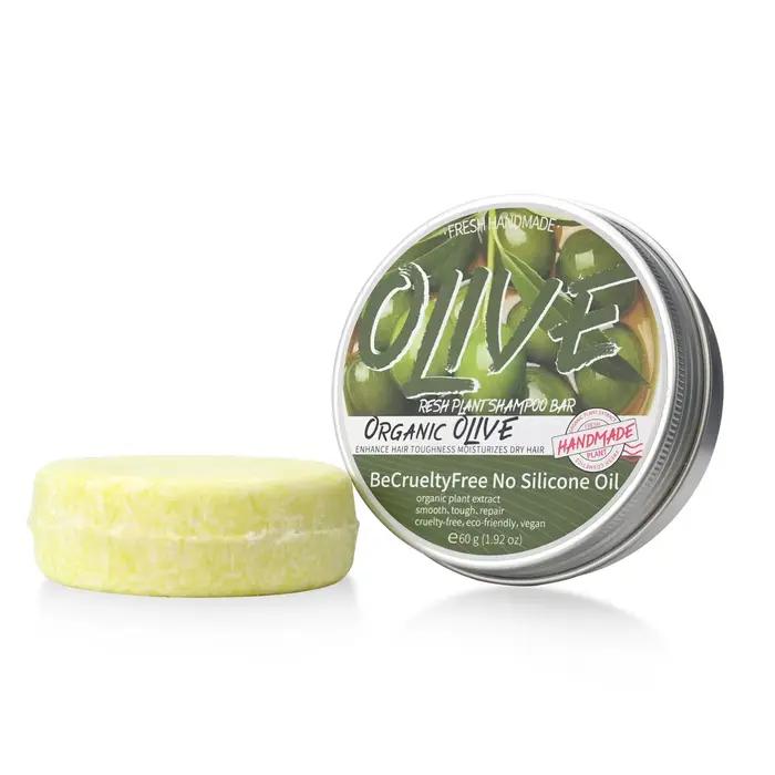60g huile d'essence d'olive soin des cheveux nettoyage solide élément pur shampooing savon pour hommes et femmes