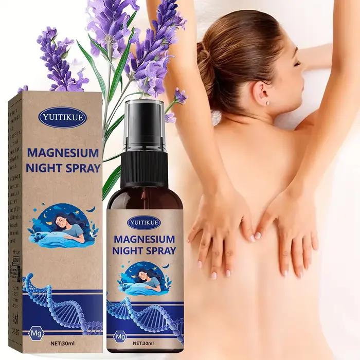 Spray de nuit en magnésium - Hydratation à absorption rapide et longue durée, tous types de beige clair - Spray hydratant