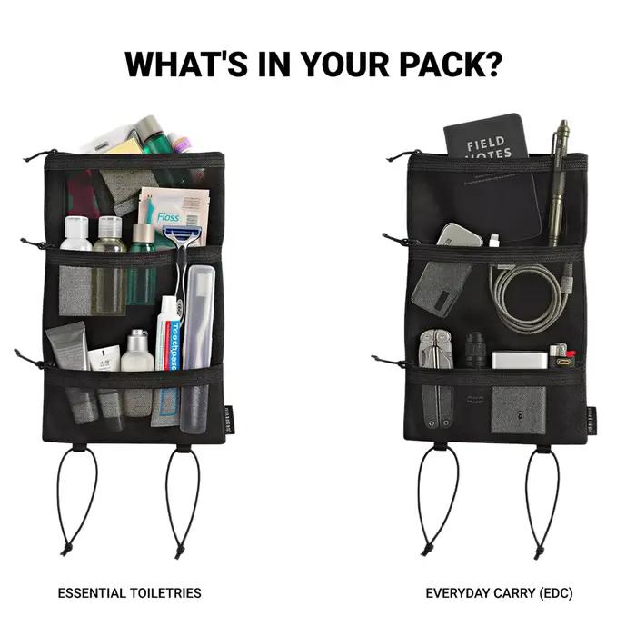 HODRGEAR Organisateur de produits de toilette ultraléger UHMWPE Gridstop |   Pochette en maille enroulable de 35 g |   Fermetures à glissière YKK |   Randonnée et stockage EDC UL GEAR