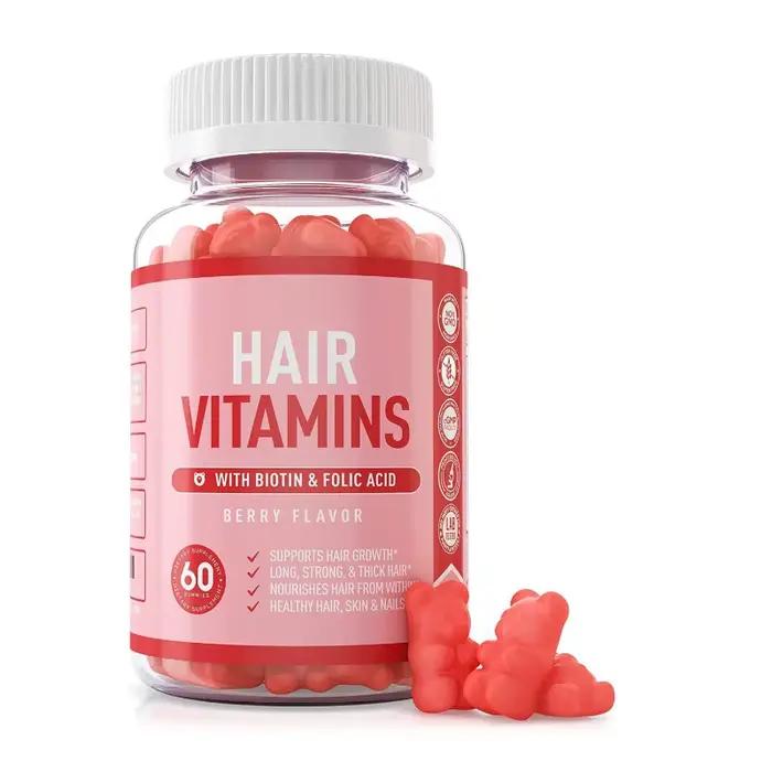 Bonbons gélifiés à la biotine pour la santé des cheveux