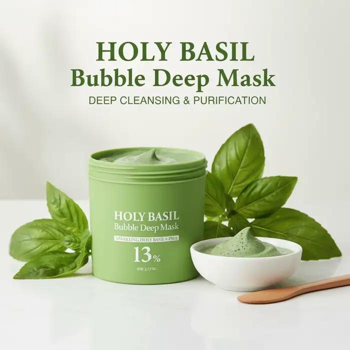 Masque Nettoyant Moussant au Basilic Sacré 90g – Hydratant