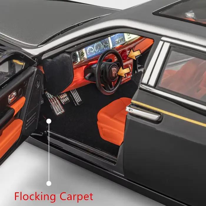 Rolls-Royce Phantom-Modèle de voiture de luxe en alliage moulé sous pression, véhicules jouets en métal, simulation de modèle de voiture, collection de lumière sonore, cadeaux pour enfants, 1/18