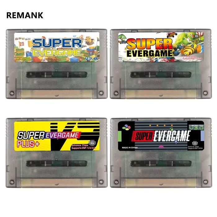 REMANK SFC SNES cartouche 3000-in1 EVERGAME Super DSP SNES cartouche Super V3.0 16 bits JP/EU/US bricolage accessoire de Console de jeu vidéo