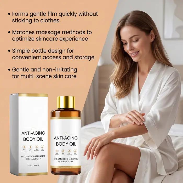 Huile Corporelle Revitalisante Hydratation Profonde Lissante Unifiante Éclaircissante Légère Facile à Appliquer Tous Types de Peau Soin Quotidien