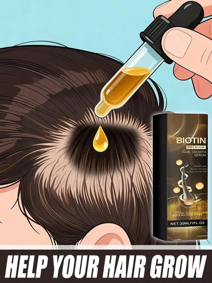 L'essence anti-chute de cheveux favorise la croissance