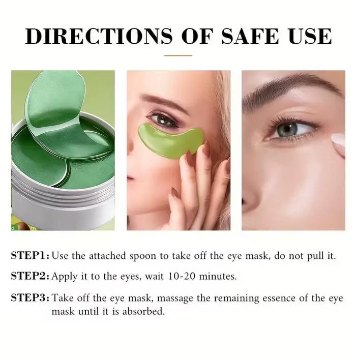 Masque pour les yeux à l'avocat. Formule végétale à l'acide hyaluronique. Cible les cernes