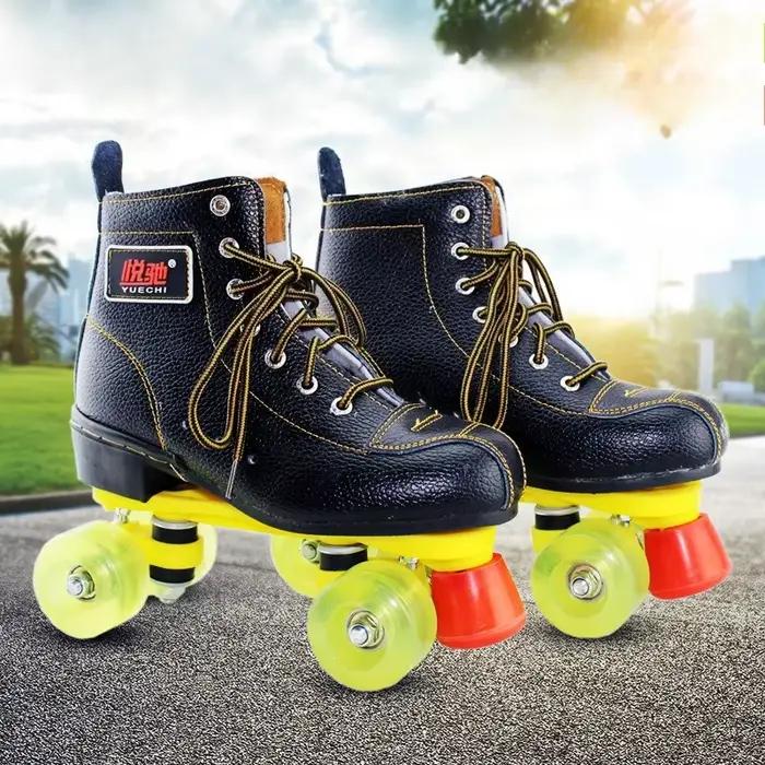 Patins à roulettes à 4 roues pour adultes, chaussures de patinage professionnelles pour hommes et femmes, respirantes, confortables, antidérapantes, résistantes à l'usure