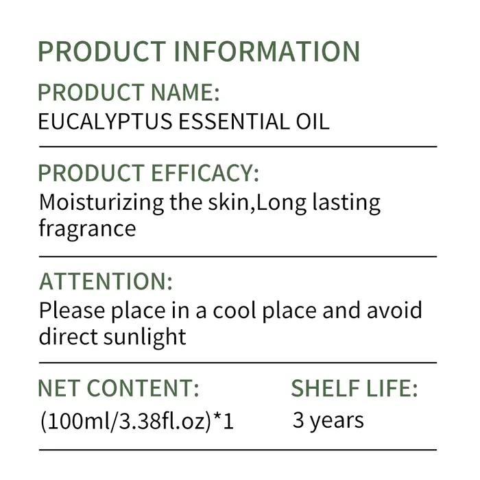Huile essentielle végétale d'eucalyptus