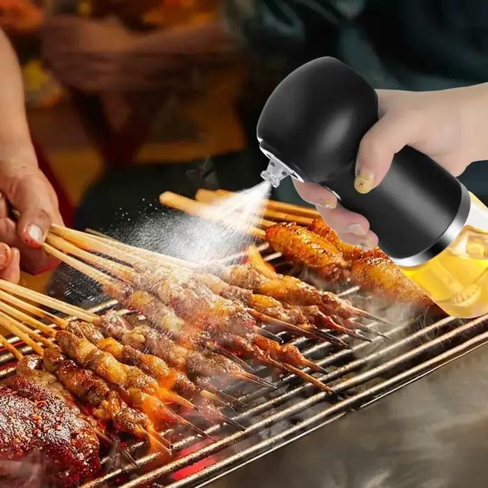 Pulvérisateur d'huile électrique, bouteille distributrice d'huile de cuisine Rechargeable pour huile d'olive, cuisson BBQ, Gadge de pulvérisation d'aliments sain et faible en graisse