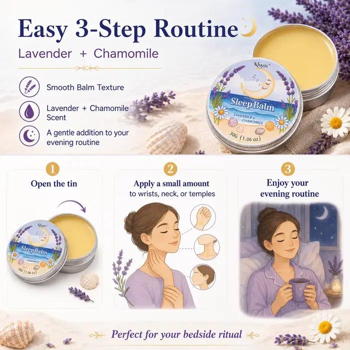 Baume de Nuit Apaisant 30g à la Lavande et à la Camomille – Arôme Relaxant