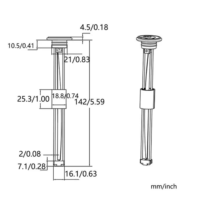 Jauge de carburant, bouchon de gaz de carburant, jauge de 142mm, Mini jauge de niveau d'huile mécanique, couvercle métallique en acier inoxydable pour ATV Karting