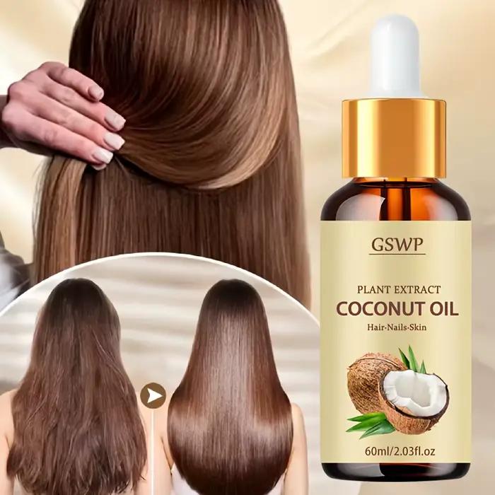 L'huile de coco GSWP est parfaite pour prendre soin des cheveux secs