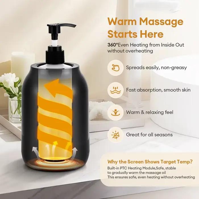 Chauffe-huile essentielle affichage LED réglage de la température chauffe-bouteille d'huile de Massage unique