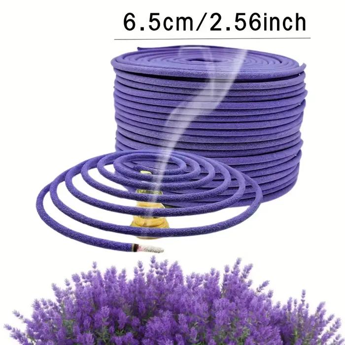Rouleaux d'aromathérapie à la lavande - 20/60/80 spirales naturelles | Brûlure longue durée (4 heures) | Parfait pour