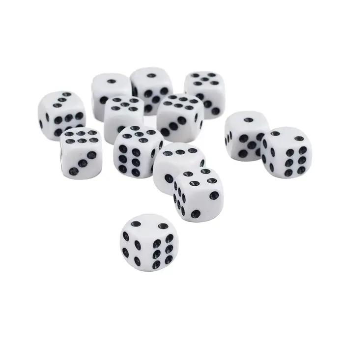 Jeu de dés à Six faces Opaques jaunes, 50 pièces/ensemble, 12mm D6 RPG D & D, nouveaux jeux de rôle