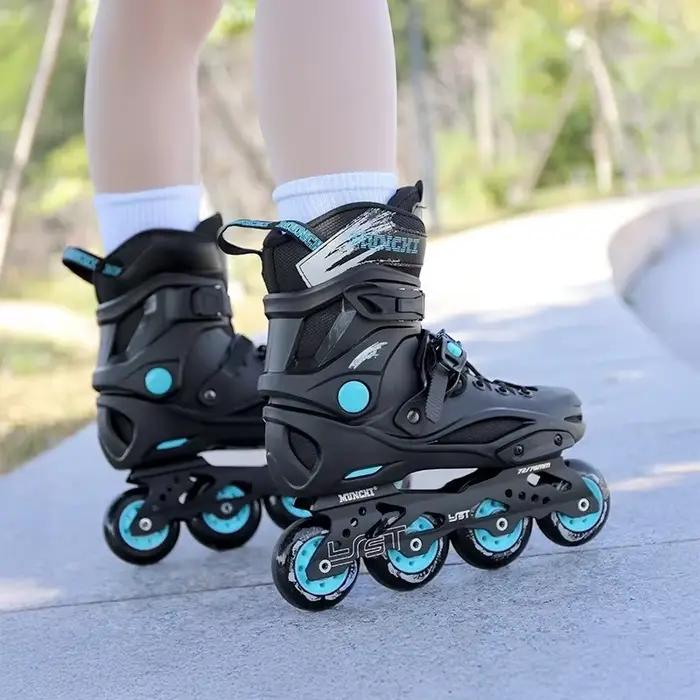 Patins à roues alignées de Slalom professionnels Freestyle originaux chaussures de patinage à roulettes pour adultes Patines de patinage libre coulissantes pour adultes