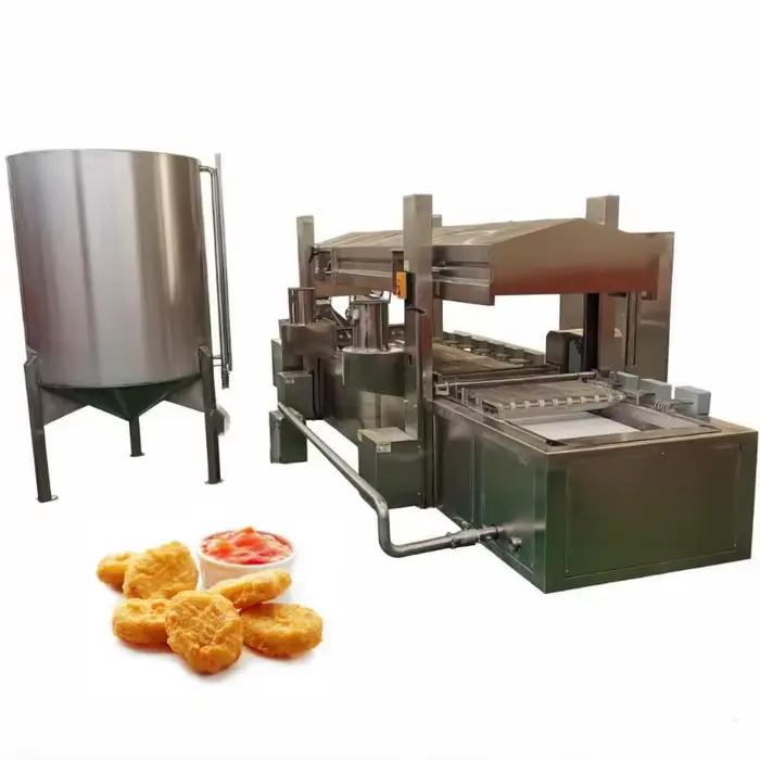 Ligne de production de panure pour poisson, crevettes et palourdes, pour sardines, morue, boulettes de poisson, friteuse pour panure, sur mesure pour usine alimentaire