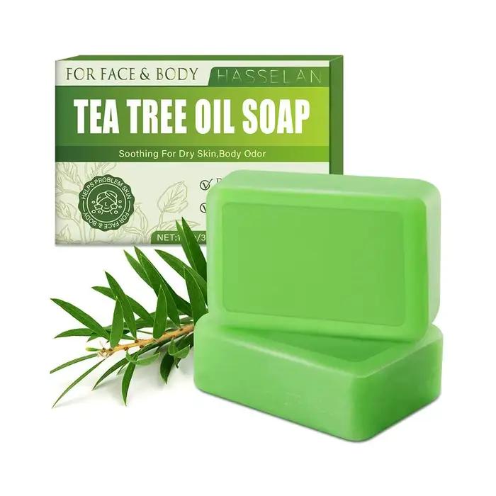 Savon à l'arbre à thé pour l'acné du visage et du corps